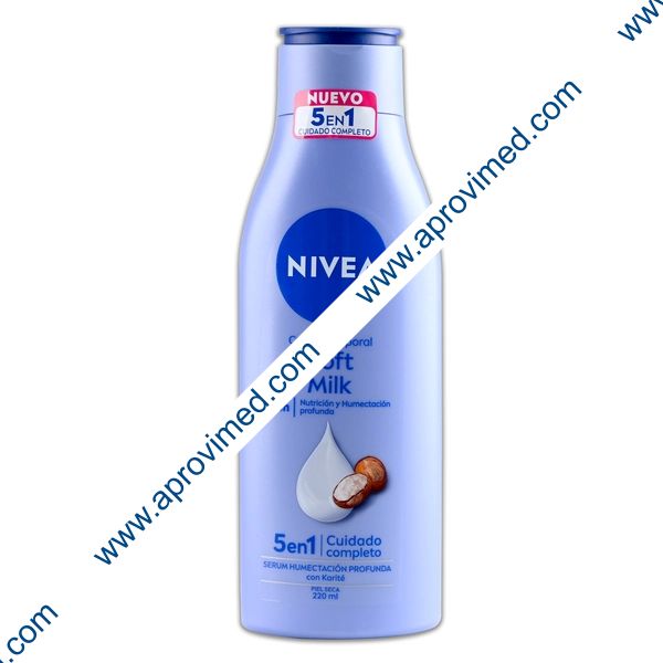 NIVEA Soft Milk 48H Crema Corporal PIEL SECA Fco. 220 ML.