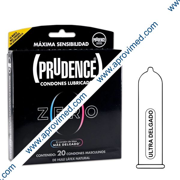 PRUDENCE ZERO Caja c/20 CONDONES.