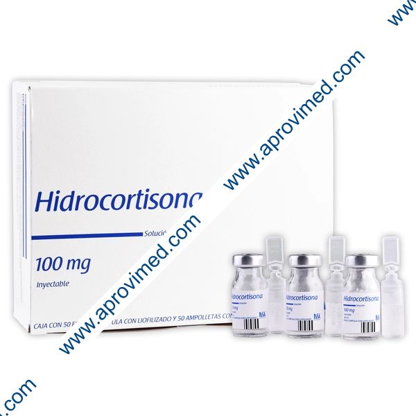 HIDROCORTISONA (Pisa) Sol. Iny. c/50 FCO. AMP. 100 MG/2 ML.