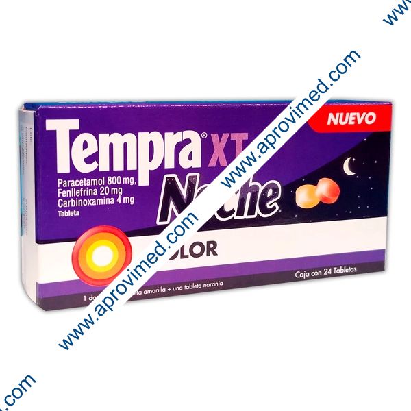 TEMPRA XT NOCHE c/24 TABS. 800/20/4 MG.