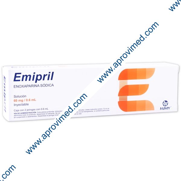 EMIPRIL Sol. Iny. c/2 JGAS. Prellenadas 60 MG/0.6 ML.