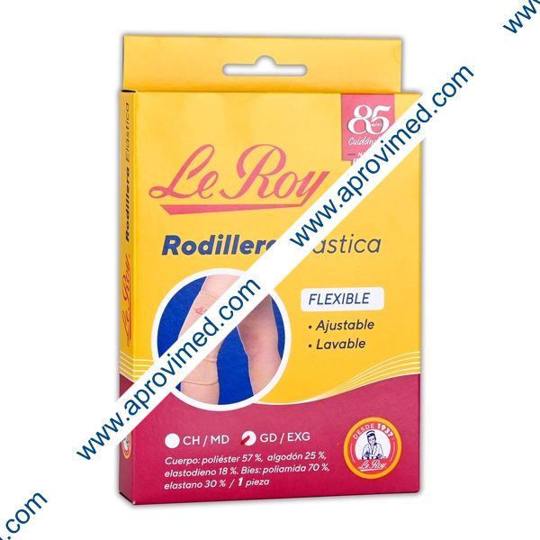 RODILLERA ELÁSTICA FLEXIBLE (Le Roy) T: GD/EXG. 40 a+42cm. c/1 Pza.