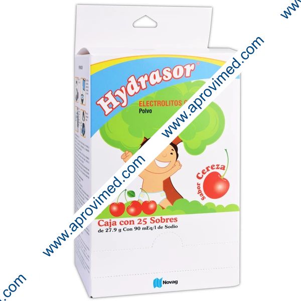 HYDRASOR POLVO Sabor CEREZA Exhib. c/25 SOBS. 28.4 G.