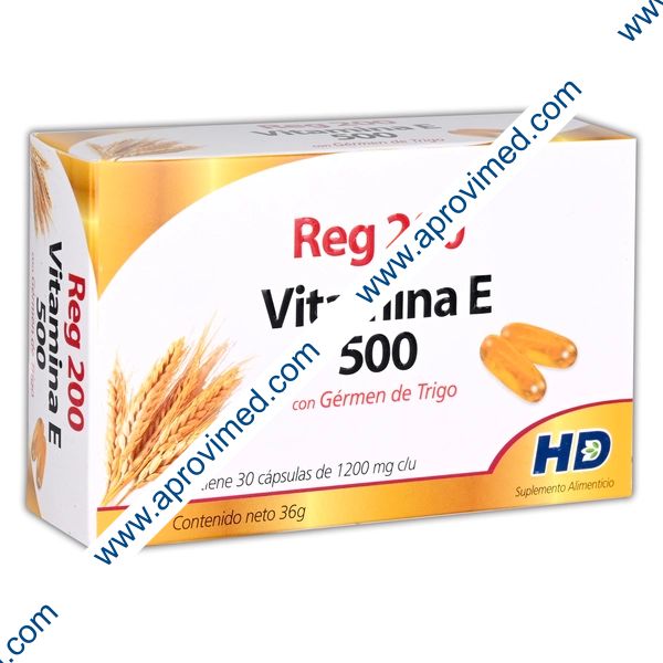 REG 200 (Vitamina-E 500) c/30 CAPS. 1200 MG.