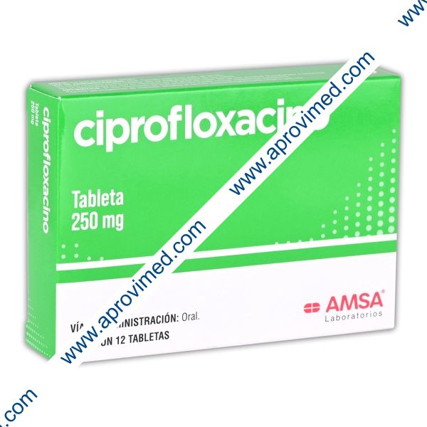 CIPROFLOXACINO (Amsa) c/12 TABS. 250 MG.