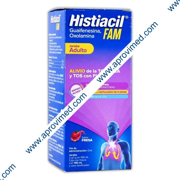 HISTIACIL FAM JARABE Adulto Sab. Fresa Fco. 140 ML. 2-1 G/100 ML.