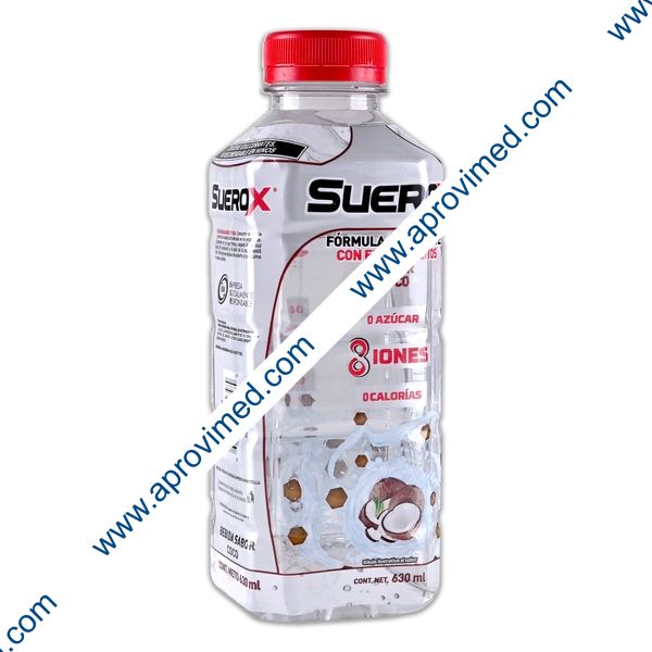 SUEROX 8 IONES Bebida Hidratante SABOR COCO 630 ML.