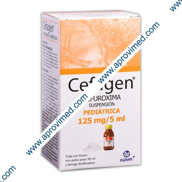 CEFAGEN SUSP. Pediátrica Fco. 50 ML. 125 MG/5 ML.