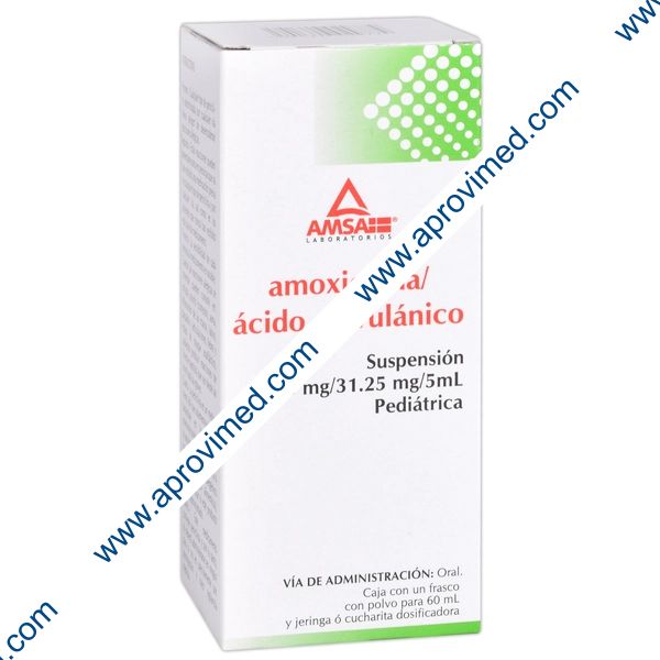 AMOXI./AC.CLAVCO. (Amsa) SUSP. Pedtca. Fco. 60 ML. 125-31.25 MG/5 ML.
