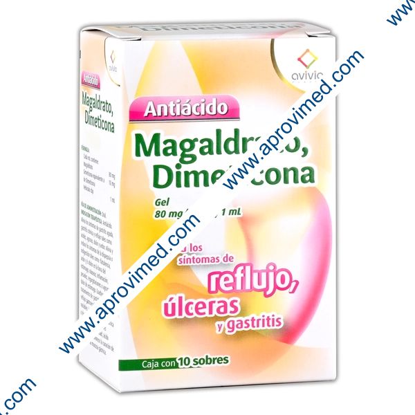 MAGALDRATO/DIMETICONA GEL (Avivia) c/10 Sobres 10 ML. 80-10 MG/1 ML.