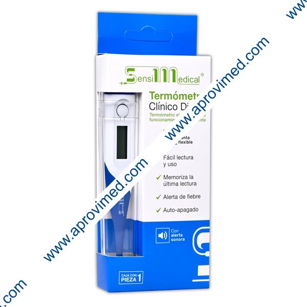 TERMOMETRO CLINICO DIGITAL Punta Flexible (SensiMedical) c/1 Pza.