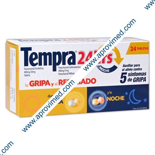 TEMPRA 24HRS DÍA-NOCHE c/24 TABS. 400-20/400 y 400-20/400-4 MG.