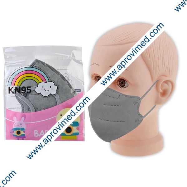 MASCARA PROTECTORA INFANTIL KN95 Col. Gris BOLSA c/1 Pza.
