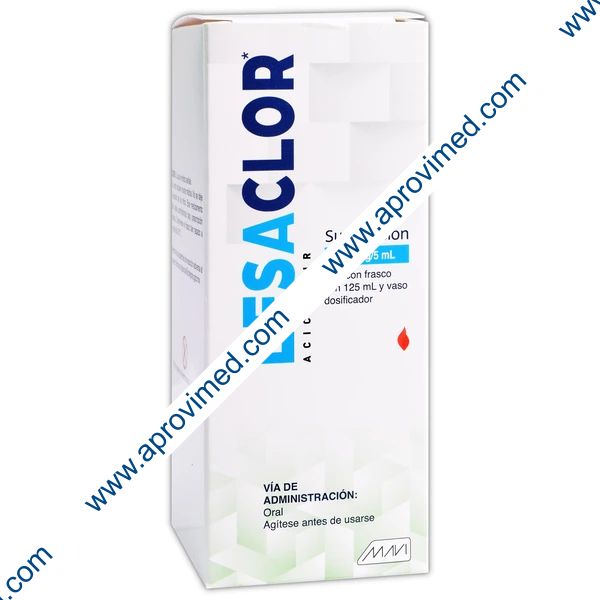 LESACLOR SUSP. Fco. 125 ML. 200 MG/5 ML.