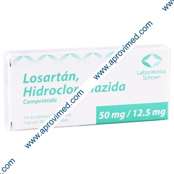 LOSARTÁN/HIDROCLOROTIAZIDA (Schoen) c/30 COMPS. 50/12.5 MG.