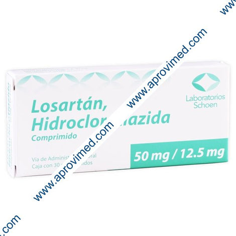 LOSARTÁN/HIDROCLOROTIAZIDA (Schoen) c/30 COMPS. 50/12.5 MG.