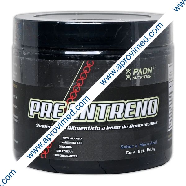 PRE ENTRENO (PADN) POLVO Sab. Mora Azul Bote 150 G.