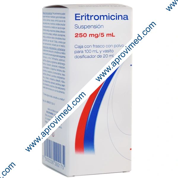 ERITROMICINA (Neolpharma) SUSP. Fco. 100 ML. 250 MG/5 ML.