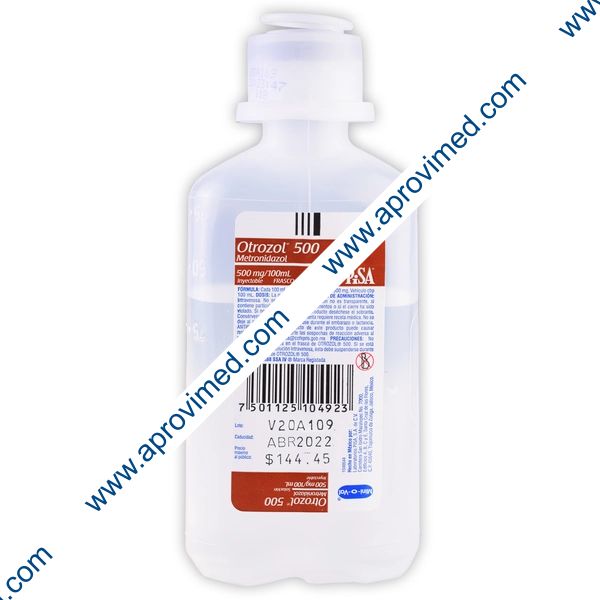 OTROZOL 500 Sol. Iny. c/1 Fco. 100 ML. 500 MG/100 ML.