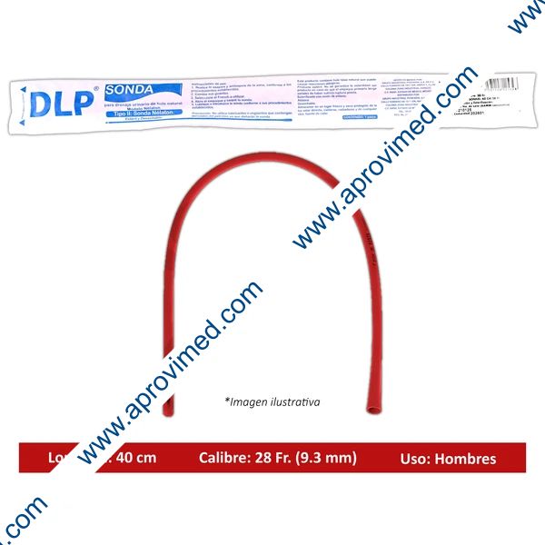 SONDA NÉLATON de LÁTEX (DLP) Long. 40cm. Cal. 28 Fr. c/1 Pza.