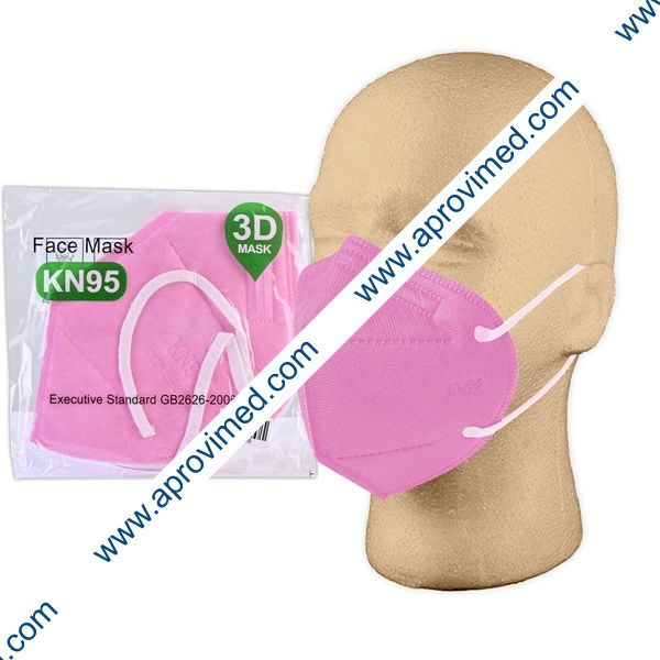 MASCARA PROTECTORA ADULTO KN95/3D Col. Rosa BOLSA c/1 Pza.