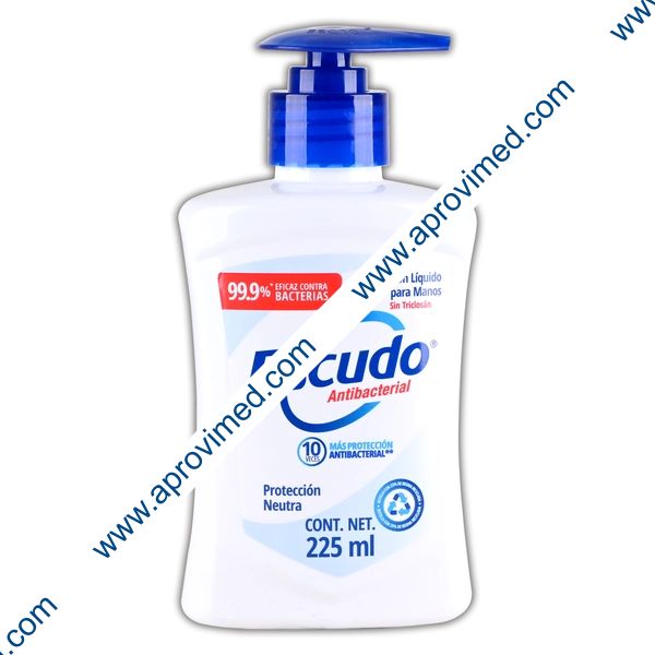 ESCUDO ANTIBACTERIAL PROTECCIÓN NEUTRA Jabón Líquido p/Manos Fco. c/225 ML.
