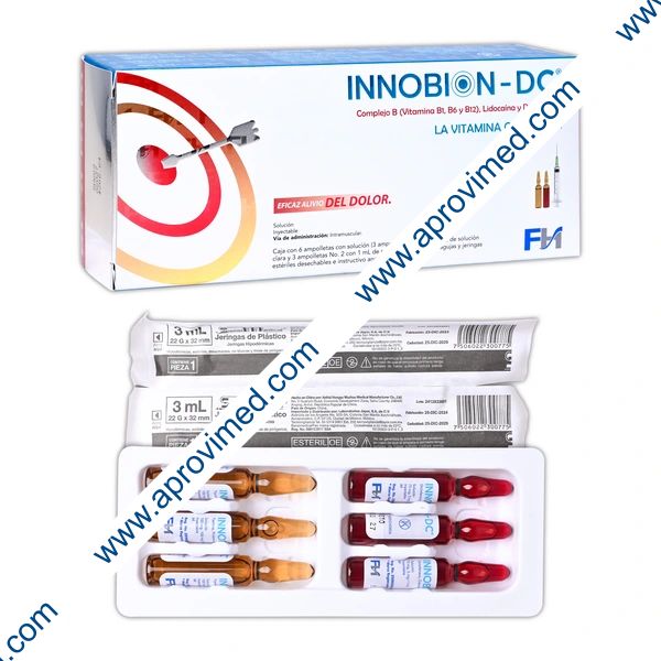 INNOBION-DC Sol. Iny. c/3 Dosis 100-100-20-75-5 MG/3 ML. y 3 Jgas.