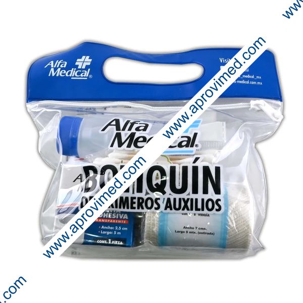 BOTIQUÍN PRIMEROS AUXILIOS (Alfa Medical) Bolsa c/26 Pzs.