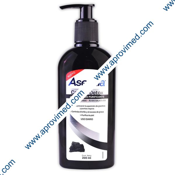 ASEPXIA Carbón Detox JABÓN LÍQUIDO PURFNTE. Fco. c/200 ML.