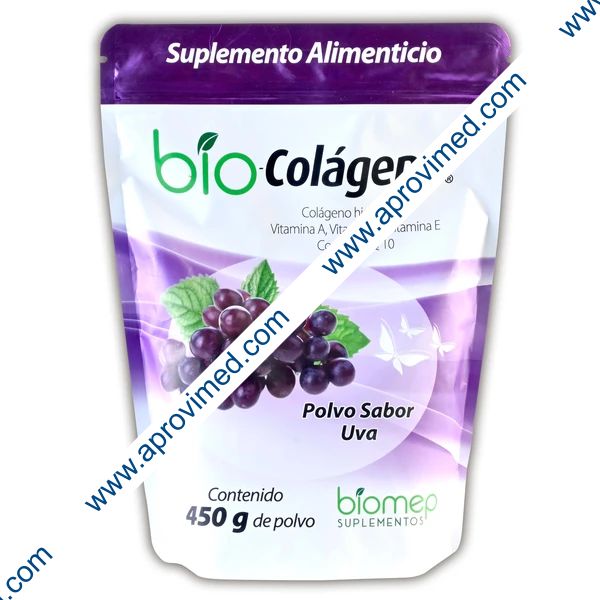 BIO-COLÁGENO POLVO Sabor Uva BOLSA c/450 G.