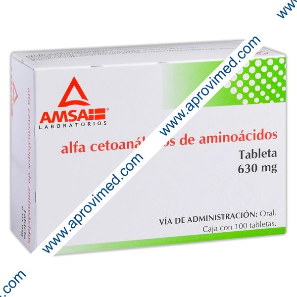 ALFA CETOANÁLOGOS DE AMINOÁCIDOS (Amsa) c/100 TABS. 630 MG.