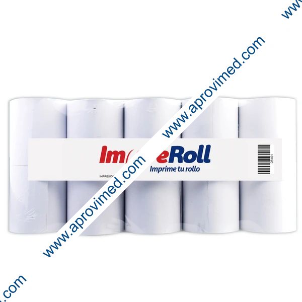 ROLLO PAPEL TÉRMICO P.VTA. Imp. Negro (ImpreRoll) 80x70mm.  Paq. c/10 Pzs.