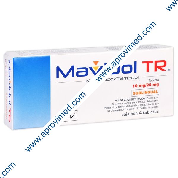 MAVIDOL TR c/4 TABS. Sublingual 10/25 MG.