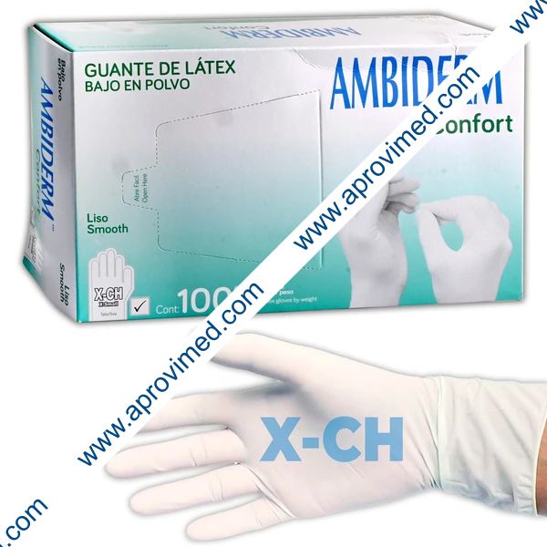 AMBIDERM Confort GUANTE LTX EXPLORACIÓN NATURAL No Estéril EX-CH. c/100 Pzs.