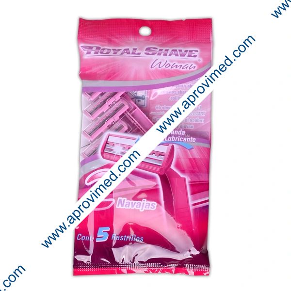 RASTRILLO MUJER (Royal Shave) c/2 NAVAJAS Bolsa c/5 Pzs.