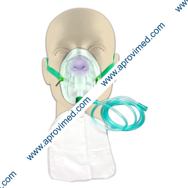 MASCARILLA p/OXÍGENO NO REFLUJO (SensiMedical) ADULTO ALARGADA c/1 Pza.