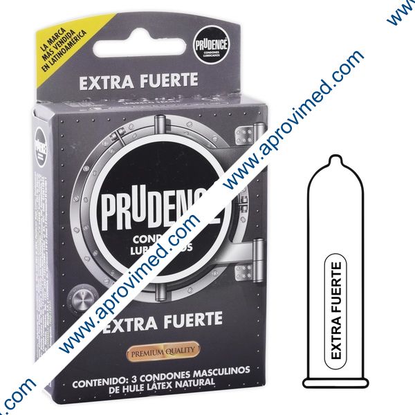 PRUDENCE EXTRA FUERTE Caja c/3 CONDONES.