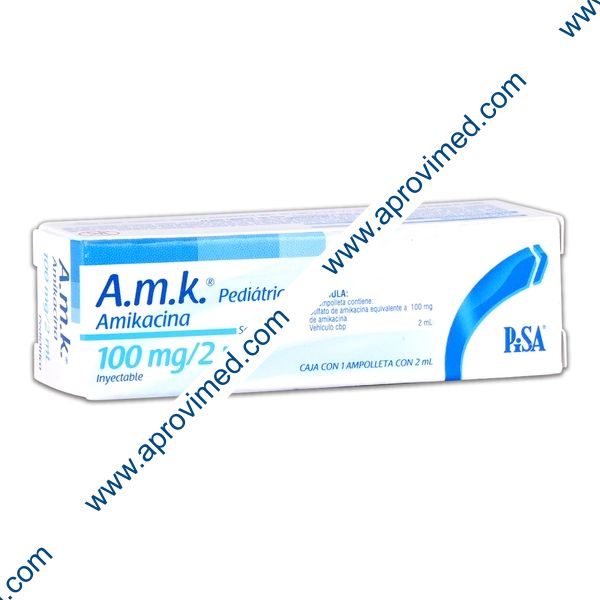AMK Pedíátrico Sol. Iny. c/1 AMPTA. 100 MG/2 ML.