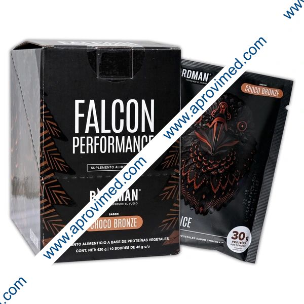 FALCON PERFORMANCE Sab. CHOCO BRONZE Cja. c/10 SOBS. POLVO 42 G.