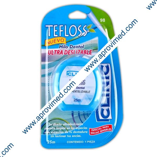 HILO DENTAL (Clinic) TEFLOSS Ultradeslizable Blister c/25 Mts.