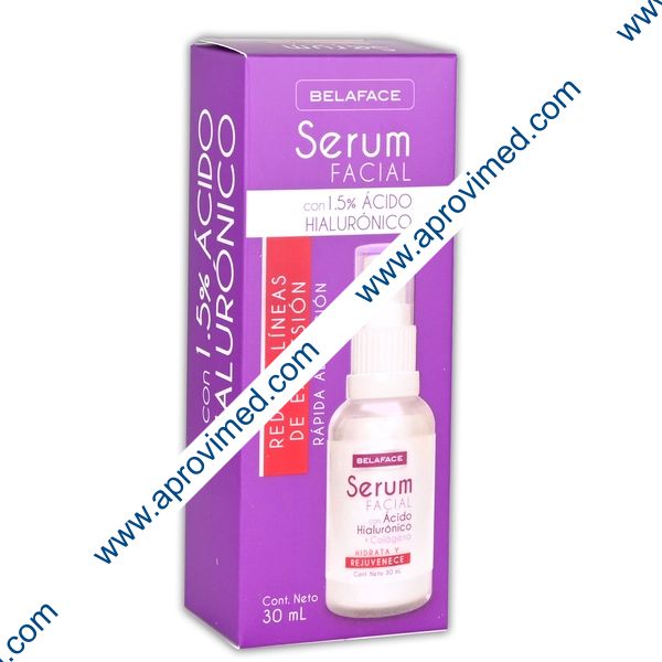 BELAFACE SERUM FACIAL c/ÁCIDO HIALURONICO Fco. c/30 ML.