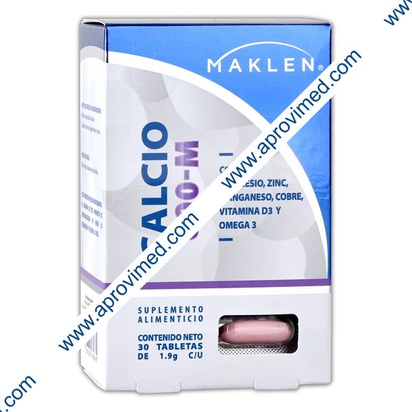 CALCIO 600-M (Maklen) c/30 TABS. 1.9 G.