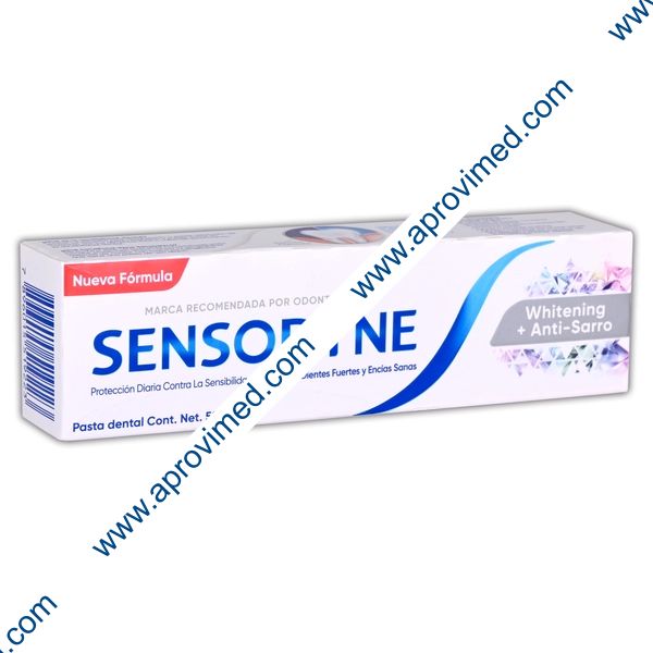 SENSODYNE WHITENING+ANTI-SARRO Crema Dental Tubo c/50 G.