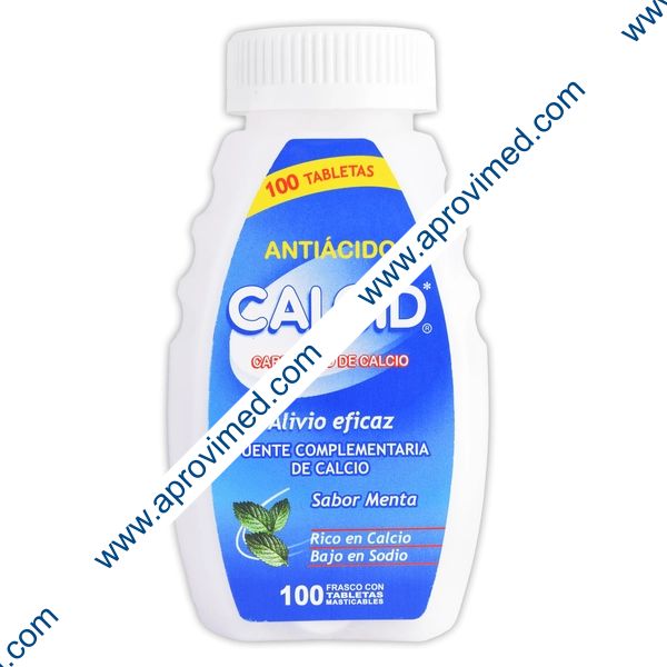 CALCID Sab. Menta Fco. c/100 TABS. Mast. 500 MG.