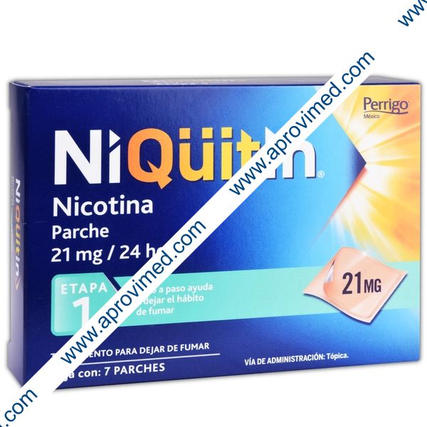 NIQÜITIN "ETAPA 1" c/7 PARCHES TRANSDÉRMICOS 21 MG.