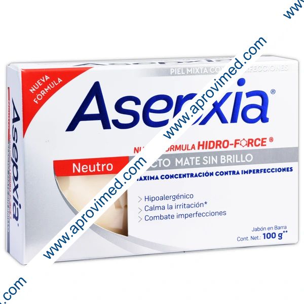 JABÓN ASEPXIA Neutro EFECTO MATE SIN BRILLO 100 G.