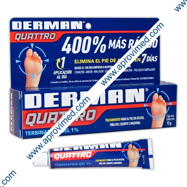 DERMAN QUATTRO GEL 1% Tubo c/15 G.