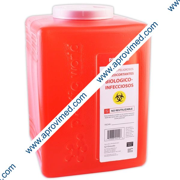 CONTENEDOR DESECHABLE R.P.P.B.I. (Plastic World) Cap. 7.5 Lts.