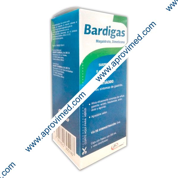 BARDIGAS SUSP. Fco. 250 ML. 0.8-0.1 G/10 ML.