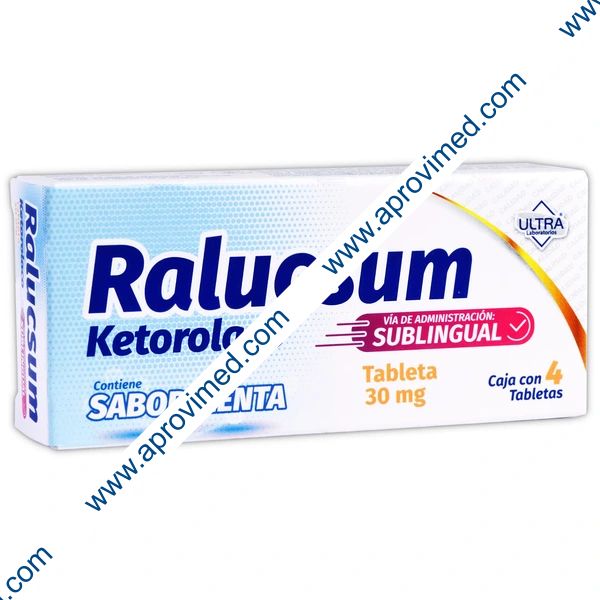 RALUCSUM c/4 TABS. SUBLINGUAL Sabor Menta 30 MG.